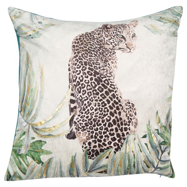 Jaguar print cushion